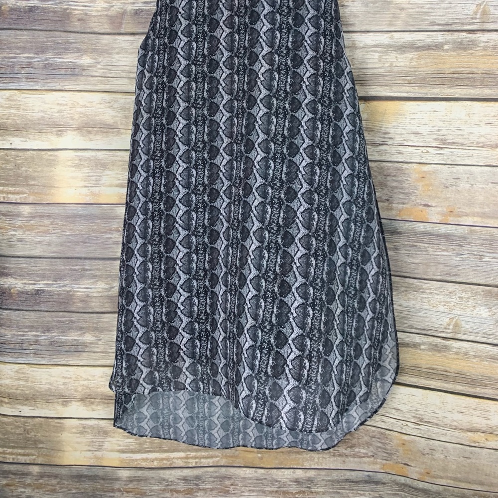 Rachel Rachel Roy Dress Black Snakeskin Look M - Picture 2 of 7